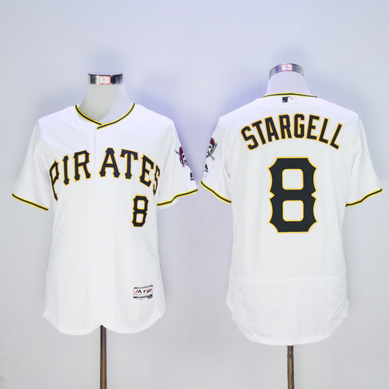 Men Pittsburgh Pirates 8 Stargell White Elite MLB Jerseys